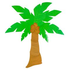 a palm tree made out of paper on a white background