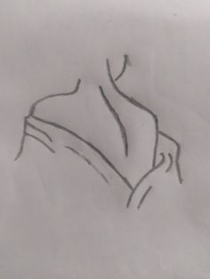 a drawing of a woman's dress on a piece of paper