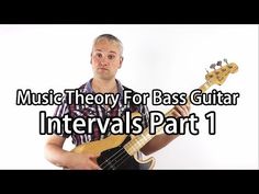 a man holding a guitar with the words how to play slap bass 2 ghost notes