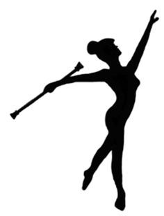 a black and white silhouette of a woman holding a baseball bat