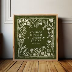 a wooden frame with a quote on it