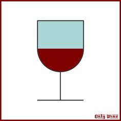 a wine glass with red wine in it on a white background and the words only wine