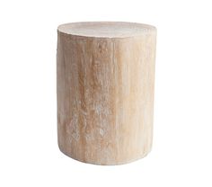 a round wooden stool made out of plywood logs on a white background with clippings for text