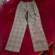 Nwot ... Bonworth Pull-On Trousers/Pants In A Funky 70s Brown Plaid Pull-On, Flat Front, Elastic Waist Check Out Pictures Out Pictures, Trousers Pants, Brown Plaid, Trouser Pants, Pant Jumpsuit, Elastic Waist, Pants For Women, Trousers, Plaid