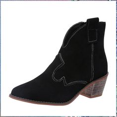 Women's Fashion Thick High Heel Ankle Boots, Individuality Round Toe Suede Fleece Boots, Zipper Single Boots Large Size Boots Girls Combat Boots, Girls Rain Boots, Rubber Boots For Men, Wide Calf Rain Boots, Girls Boots, Boots Vintage, Cowboy Boots Square Toe, Fleece Boots, Boots Zipper