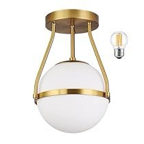 a white and gold light fixture with two bulbs