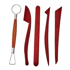 three different types of kitchen utensils on a white background