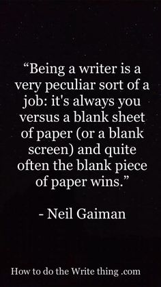 neil gaiman quote about being a writer