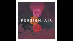 the foreign air logo is shown on a purple and red background with flowers in it