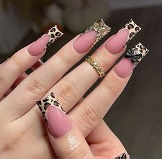 Nail Academy, Duck Nails, Leopard Print Nails, Leopard Nails, Animal Print Nails, Dream Nails, Nail Designer, Trendy Nails, French Nails