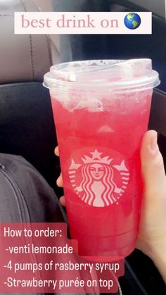 Starbucks Copycat Recipes Drinks, Strawberry Purée, Starbucks Ideas, Starbucks Drink Menu, Friend Wallpaper, Starbucks Secret Menu Recipes, Beverage Ideas