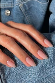 Classy Professional Nails, Aesthetic Almond Nails, Pink White Nails, Nail Color Trends, Trending Nails, Nude Nail Designs, White Nail Designs, Oval Nails, Neutral Nails