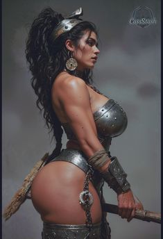 Thick Character Art, Amazonian Women, Artificial Inteligent, Amazonian Warrior, Scifi Fantasy Art, Warrior Girl, Wild Woman, Warrior Princess, Gothic Girls