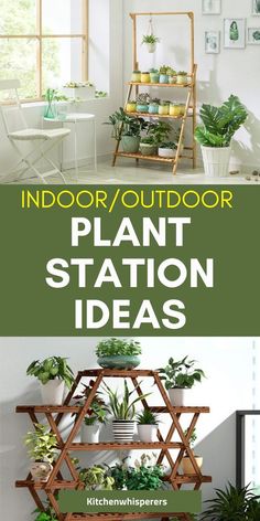 indoor / outdoor plant station ideas that are easy to make and great for small spaces