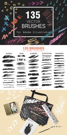 the brush set includes different brushes and colors