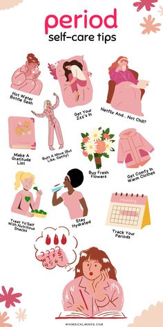 Discover 15 fabulous at-home self-care ideas to conquer those pesky period cramps with style! From soothing lavender baths to indulgent chocolate treats, this pin is your ultimate guide to pampering yourself during that time of the month. period self care routine | period self care aesthetic | period self care tips | period self care routine aesthetic | period self care kit | period self care checklist | period self care day Sick Day Essentials, Period Days, Healthy Period, Self Care Day, Pampering Routine, Period Cramps, Menstrual Health