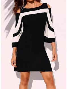 🚚FREE Shipping on orders over $80 ✨ use Code: "Mylook" for Extra Discount at checkout ﻿- 📏Sizing: run a little small 📏 Selling Points 1. Gender: Women's 2. Neckline: Crew Neck - Classic design makes people more lovely and young., 3. Season: Summer Spring 4. Dress Length Type: Mini Dress Specifications Gender: Women's, Style: Modern, Stylish, Occasion: Weekend, Going out, Dresses Type: Casual Dress, Sheath Dress, Neckline: Crew Neck, Fabric: Polyester, Design: Cold Shoulder, Patchwork, Sleeve Length: 3/4 Length Sleeve, Elasticity: Micro-elastic, Look After Me: Machine wash, Pattern: Color Block, Season: Summer, Spring, Dress Length Type: Mini Dress, Fit Type: Regular Fit, Trends: , Photos Size Chart Inches Centimeters Size Fit US Size Fit UK Size Fit EU Size Bust Shoulder Width Length S Bodycon Dress Pattern, Color Block Bodycon Dress, Ruffle Bodycon Dress, Fancy Casual, Short Noir, Dress Fancy, Ruffle Bodycon, Midi Shift Dress, Summer Fashion Dresses