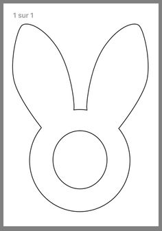 an easter bunny's ears cut out to look like it is ready to be painted