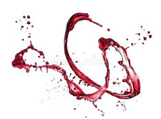 red wine splashing into the air on a white background stock photo - image 3497