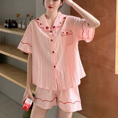 Kawaii Stawberry Pajamas Suits PN4973 ●Size: M: for 155-160cm,40-50kg L: for 161-166cm,50-58kg XL: for 167-172cm,58-68kg XXL: for 170-175cm,68-75kg ●Material:soft Cloth (Please allow 1-3cm differs due to manual measurement.As different computers display colors differently,the color of the actual may vary slightly from the above images.Thanks for your understanding.) ●About Shipping: We attach great importance to the orders of each customer and parcel delivery. 1.Processing time: 2-3 business days. 2.Shipping time: 10-15 business days to US, please allow 3-4 weeks shipping to other country.(Shipping times can be affected by variable customs clearance times or public holidays.) Cute Strawberry Print Sleepwear For Lounging, Casual Pink Bedtime Sets, Cute Spring Sets For Home, Sweet Pink Sleepwear, Sweet Pink Sleepwear For Loungewear, Pink Cotton Sets With Strawberry Print, Casual Strawberry Print Sleepwear For Pajama Party, Spring Strawberry Print Sleepwear For Loungewear, Casual Strawberry Print Sets For Spring