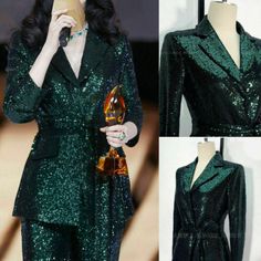 Prom Pantsuit, Suits For Women Prom, Glitter Suit, Outfits Ladies, Sequin Suit, Outfits For Ladies, Suits Prom, Women Suits, Evening Party Gowns