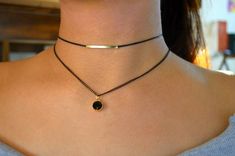 Chain is adjustable. Black Cord Set, Gold Coin Choker, Pink Choker Necklace, Short Silver Necklace, Suede Choker Necklace, Delicate Layered Necklace, Mc Ideas, Coin Choker, Cord Choker