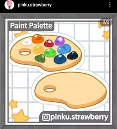 an image of paint palettes with stars in the background and text that says paint palette