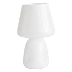 a white table lamp on a white background