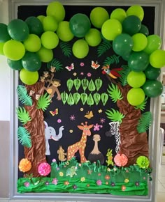 Orman haftasi pano Jungle Theme Board Decoration, Animals Day Decoration In School, Jungle Day Activities For Kids, Jungle Theam Decoration, Rainforest Bulletin Board Ideas, Jungle Theme For Preschool, Jungle Theme Decoration Ideas, Jungle Theme Classroom Decorations, Green Activities