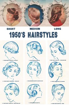 Hairstyles 1950s, 1950s Hairstyle, Hairstyles Retro, Cabelo Pin Up, Teenage Hairstyles, 1950s Hairstyles, 50s Hairstyles, 1940s Hairstyles, Istoria Artei