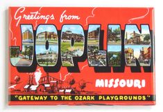 an old postcard from the 1950's features images of various towns and attractions