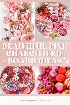 pink and white pictures with the words beautiful pink charlotte board ideas