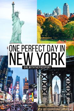 One Perfect Day in New York City Itinerary! One Day In Nyc, New York City Itinerary, New York Itinerary, Day In New York City, Nyc Itinerary, Day In Nyc, Nyc Travel Guide, New York City Vacation, Nyc Travel