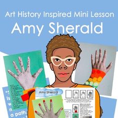 the cover of an art history inspired mini lesson, with handprints on it