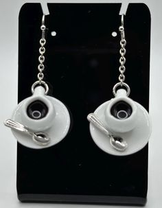 Coffee Lovers Earrings Etsy Earrings Dangle, Glass Earrings, Coffee Lovers, Coffee Cup, Coffee Lover, Jewelry Earrings Dangle, Coffee Cups, Beauty Book, Dangle Drop Earrings