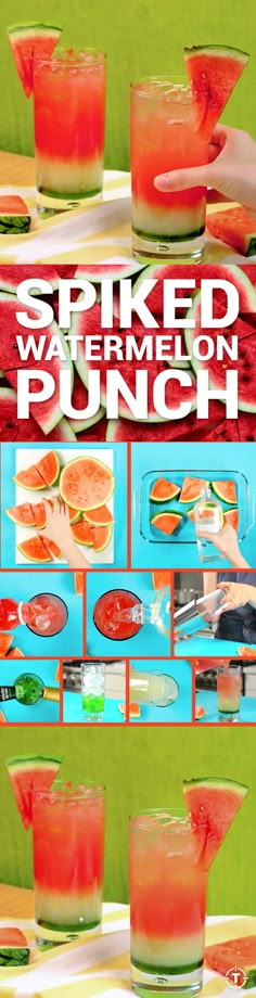 watermelon punch recipe with instructions for making it