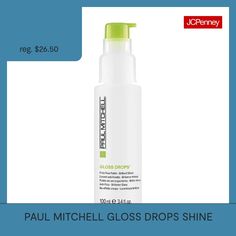 Fights frizz, resists humidity and creates brilliant shine, leaving hair soft and silky. How it works: Lightweight silicones smooth hair's surface. Added bonus: Highly concentrated can be added to your favorite styling products for a boost of shine.How to Use: Rub 1-3 drops into hands, then smooth over dry hair.Hair Type: Normal, Color Treated, FrizzyConcerns: Shine, Frizz, Color Protection, Straight + SmoothHair Color: Brunette, Ombre, Black, Blonde, Red, GrayFluid Ounces: 3.4 oz.Ingredients: … Paul Mitchell Oil, Paul Mitchell Serum, Hair Serums, Paul Mitchell Hair Products, Hair Paste, Shine Hair, Hair Shine, Paul Mitchell, Hair Care Products