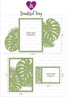 the cut outs are shown with measurements for each piece in front of it and below them