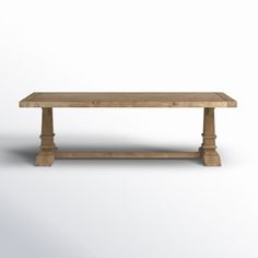 an old wooden table on a white background with shadow from the top to the bottom