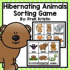 an animal themed sorting game for children to practice their spelling and matching skills with other animals