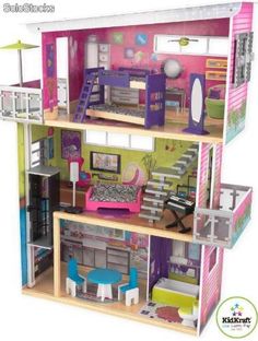 a doll house with furniture and accessories in it