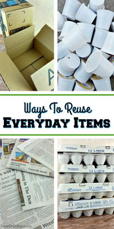 there are several different ways to reuse everyday items in this postcard collage