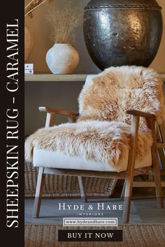 premium sheepskins produced in New Zealand for their delicate hues, luxurious touch and undeniable durability Classic Aesthetic, A Chair, Home Rugs, Interior Design Styles