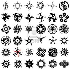 an assortment of tattoo designs on white background stock photo, images and royalty illustrations about tattoos