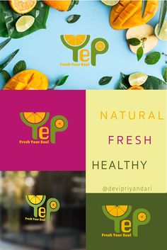 Designing fun, bright, and custom typography to represent the values of the YeP brand that makes and distributes healthy and delicious juice. What do you think guys? Please click on the existing link if you want to see the full version. Thx Drink Logo Design Ideas, Drink Logo Design, Yellow Minimalist, Drink Logo, Link Logo