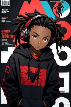 a young man with dreadlocks and headphones on is featured in a magazine cover