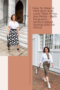 Petite Outfits Fall, Petite Fashion Over 50, Petite Fashion Outfits, Skirt Styles, Extra Petite, Everyday Casual Outfits, Petite Fashion Tips, Column Skirt