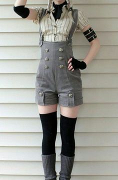 Diy Steampunk, Concept Clothing, Foto Poses, Women Diy, Drawing Clothes, Steampunk Fashion, Fantasy Clothing, Character Outfits, Short Shorts