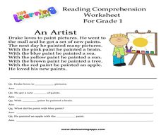 an art worksheet for grade 1 students