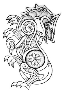 a black and white drawing of a clock with swirly designs on it's face